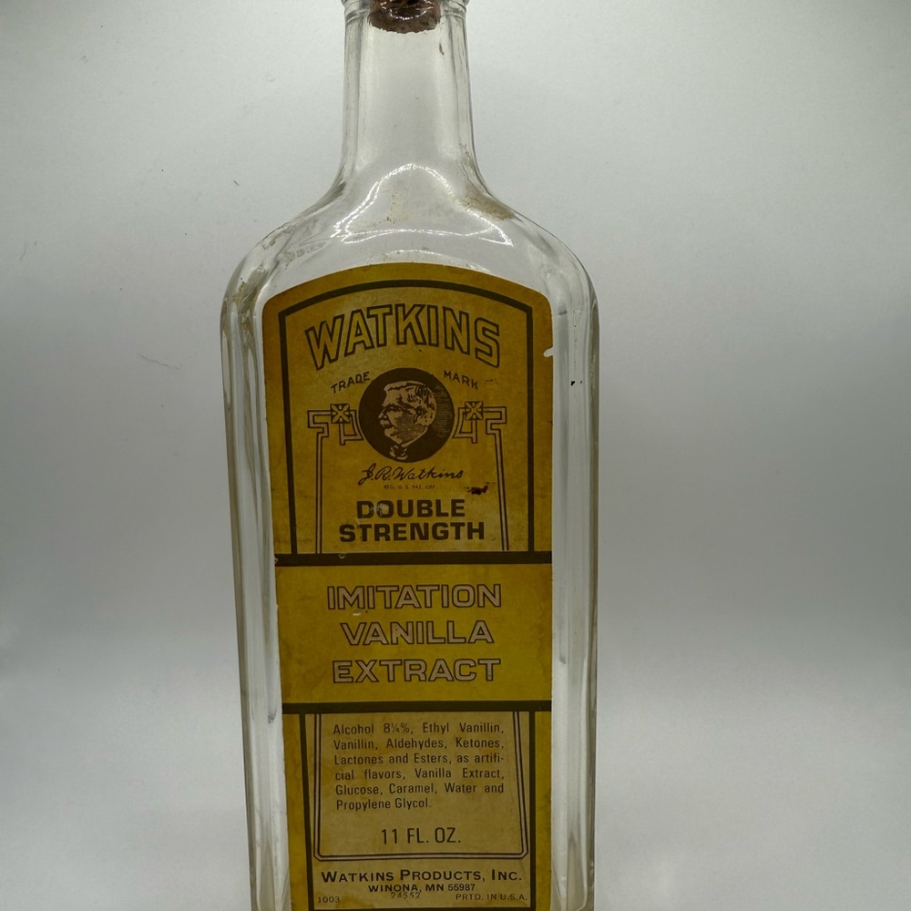Vintage Watkins Double Strength Vanilla Extract Bottle